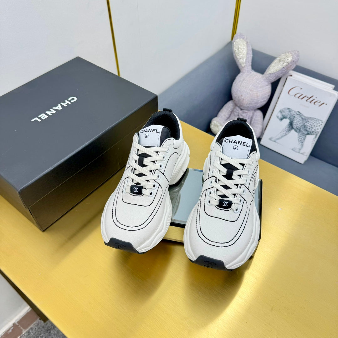 SNEAKER IN WHITE MIX BLACK BREATHABLE FABRIC、mysite、Cacoeks