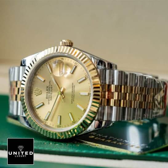 Rolex Datejust 116233 Yellow Gold Fluted Bezel Replica