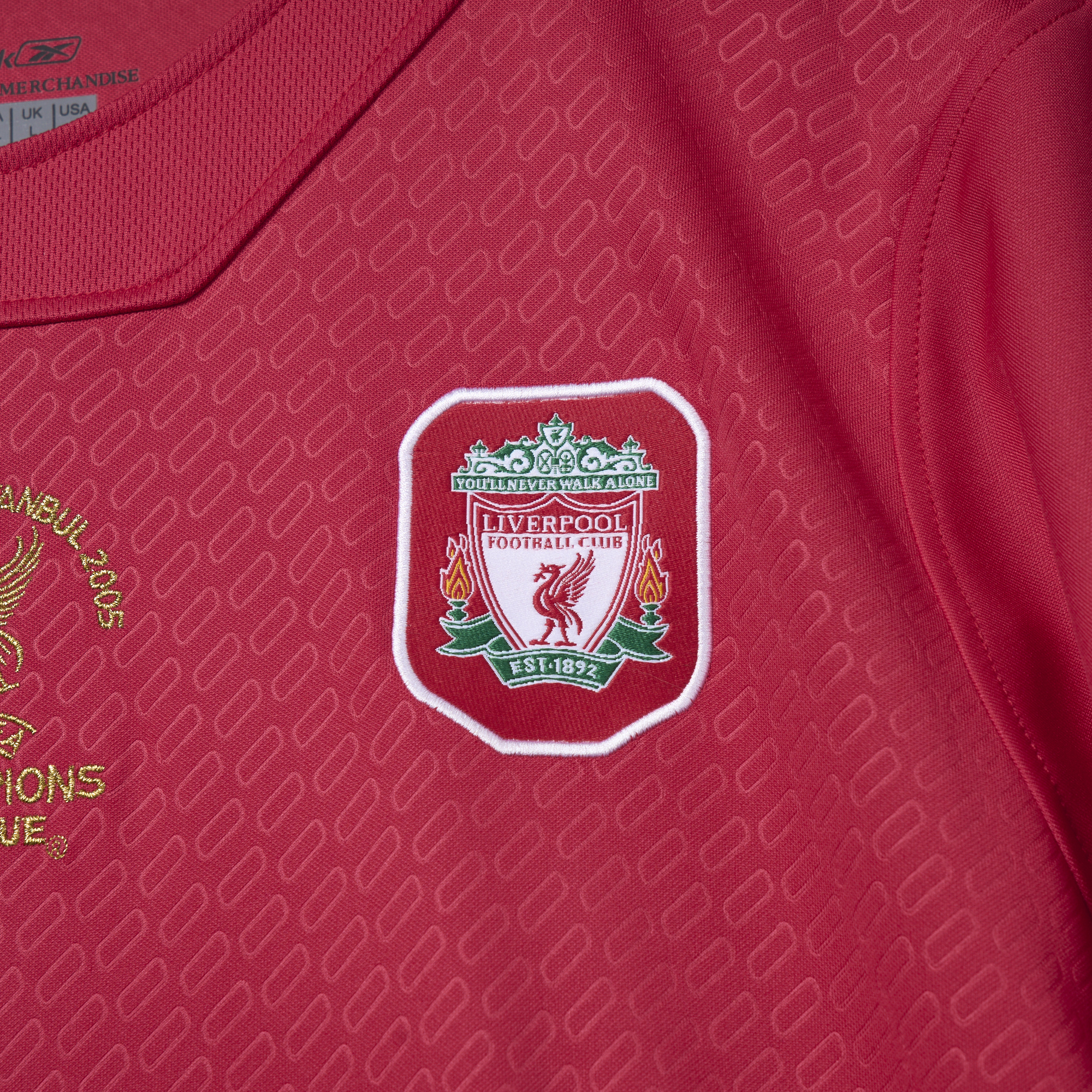 JerseysGala.com | Retro Liver.pool 2005 Home Stadium Jersey - with UEFA Champions League Final Patch -Customize Name, Number and Patch | Worldwide Shipping