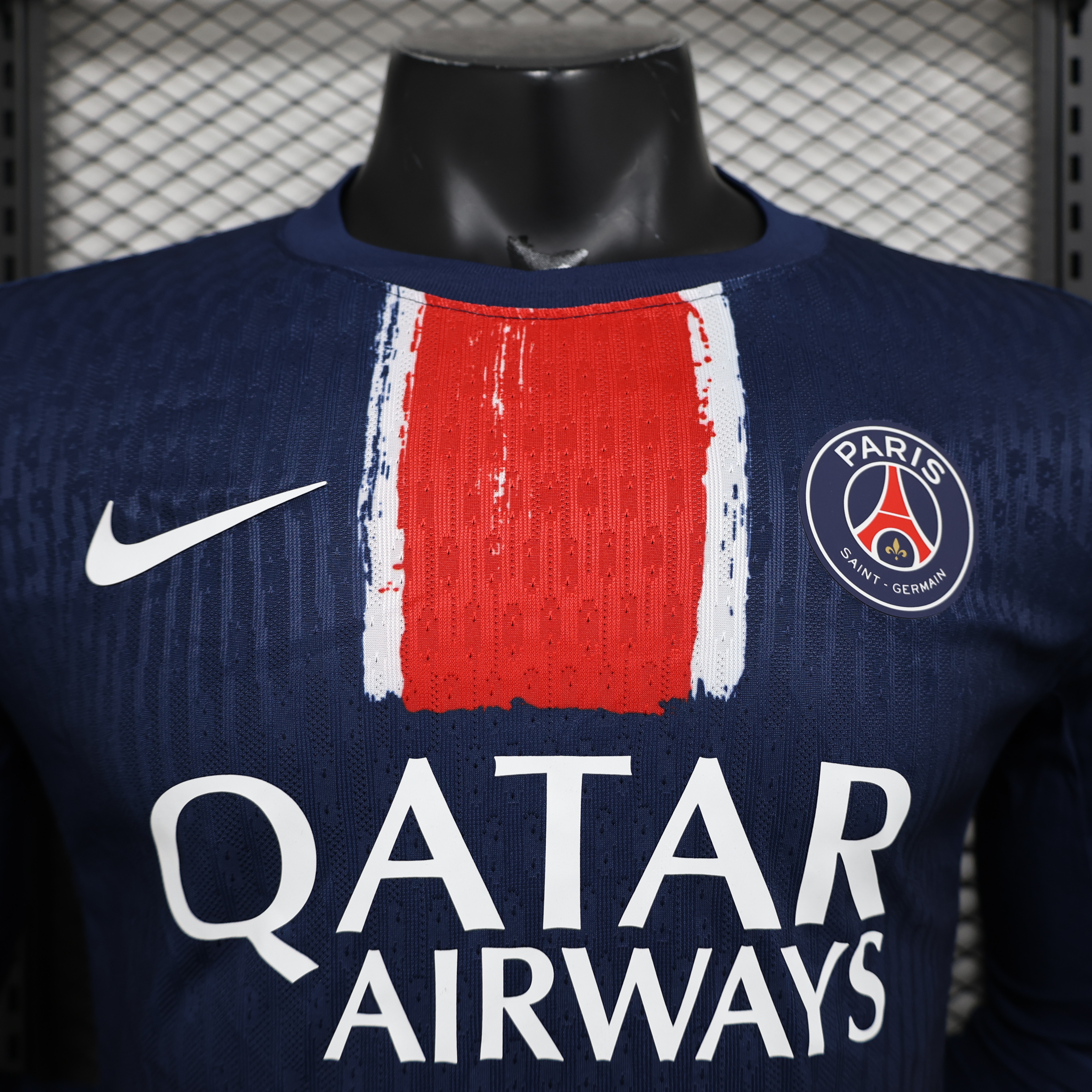 JerseysGala.com | Paris Saint-Germain PSG 24-25 Home Stadium Long Sleeve Jersey - Player Version -Customize Name, Number and Patch | Worldwide Shipping