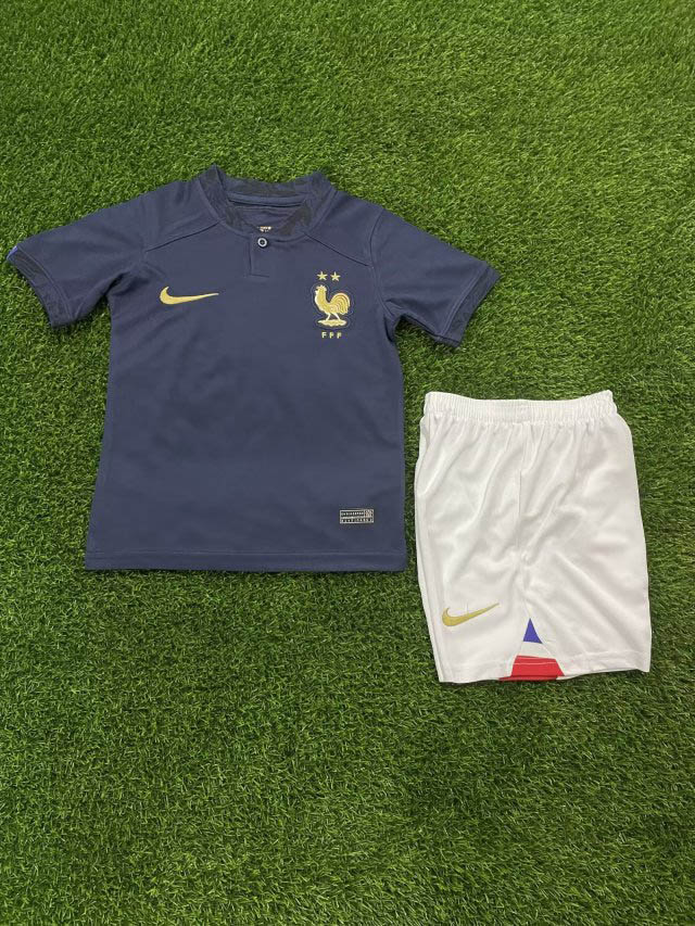2022 FIFA World Cup France Home Football Shirt Kids Size Suit-mysite Custom Football Kit- Nextkits