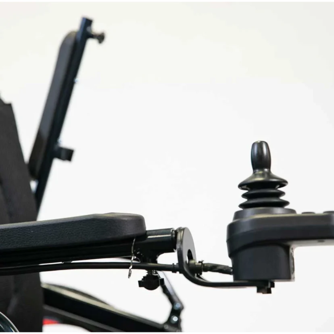 Model H Hybrid Chair with an adjustable joystick for personalized navigation.