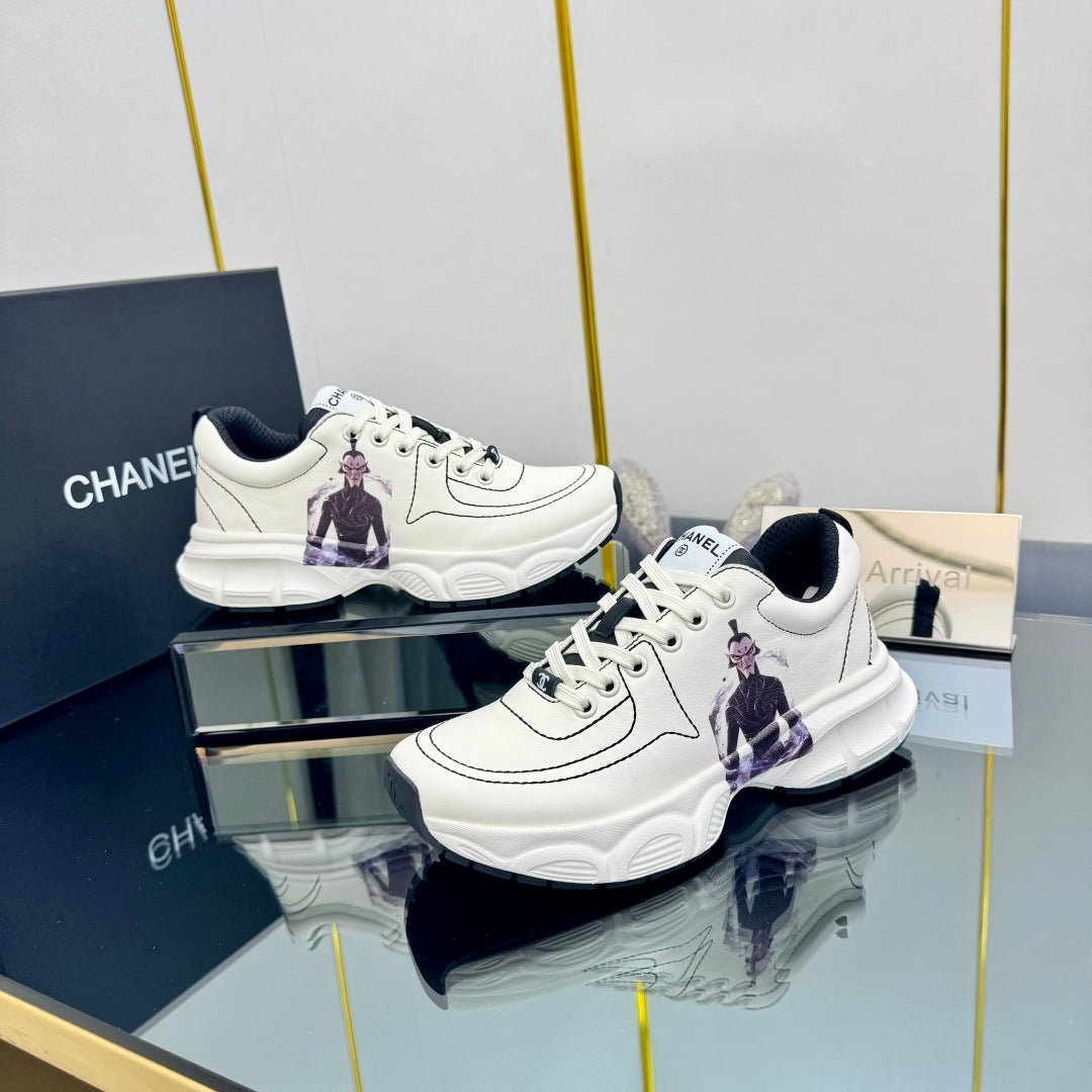 TRAINERS SNEAKER IN WHITE CALFSKIN WITH STICKER 238625、mysite、Cacoeks