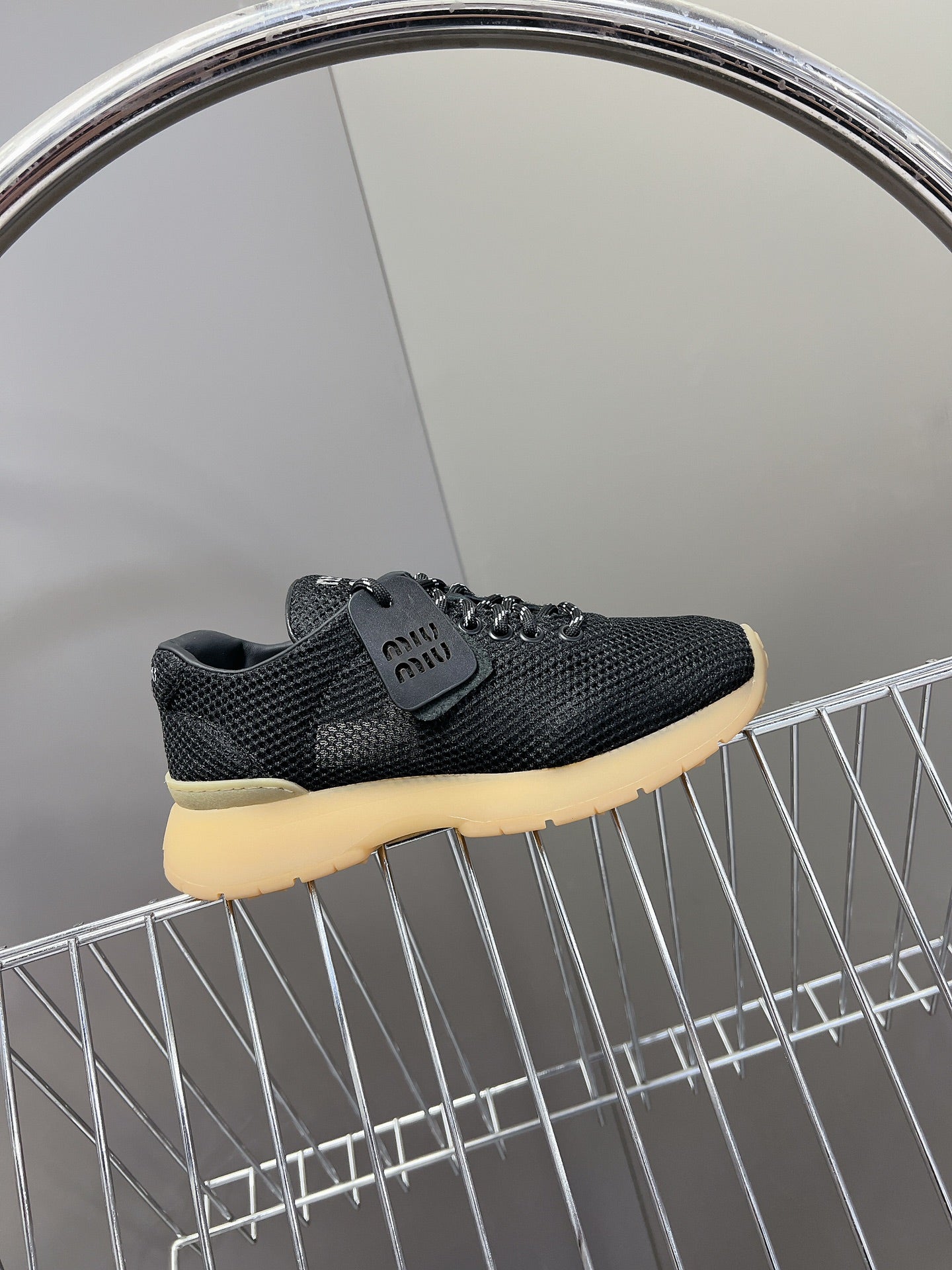 BASIC SNEAKERS IN BLACK MESH、mysite、Cacoeks