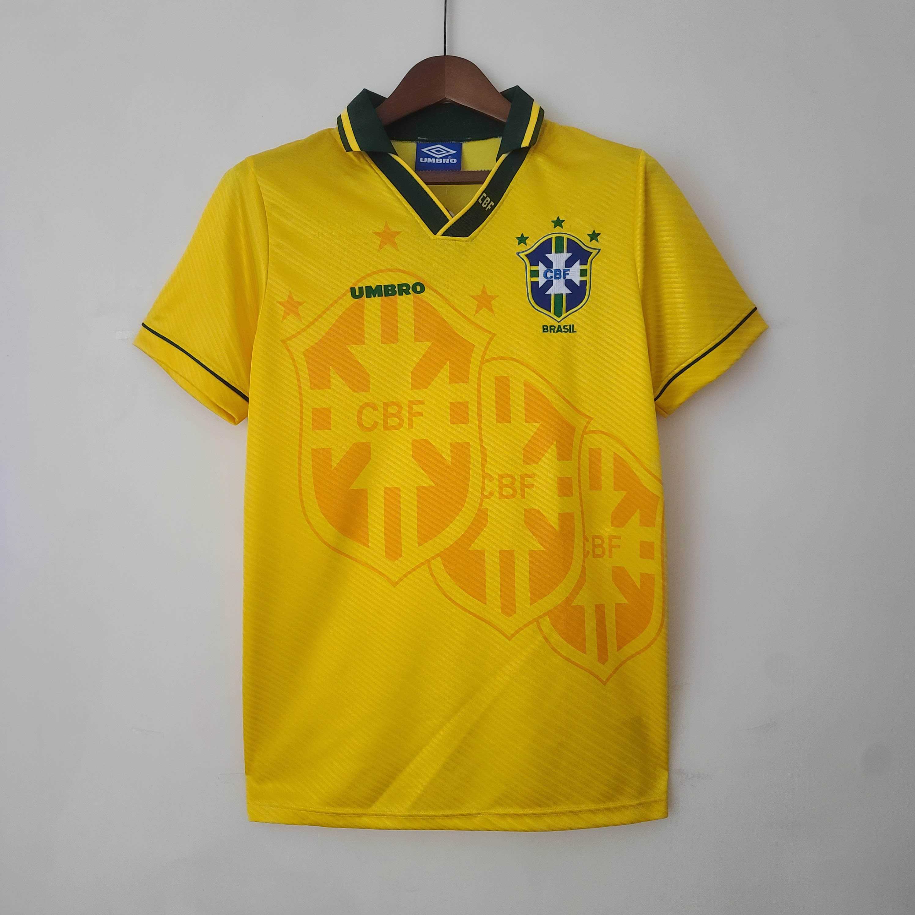 1994 Retro Brazil Home Soccer Jersey-mysite Custom Football Kit- Nextkits