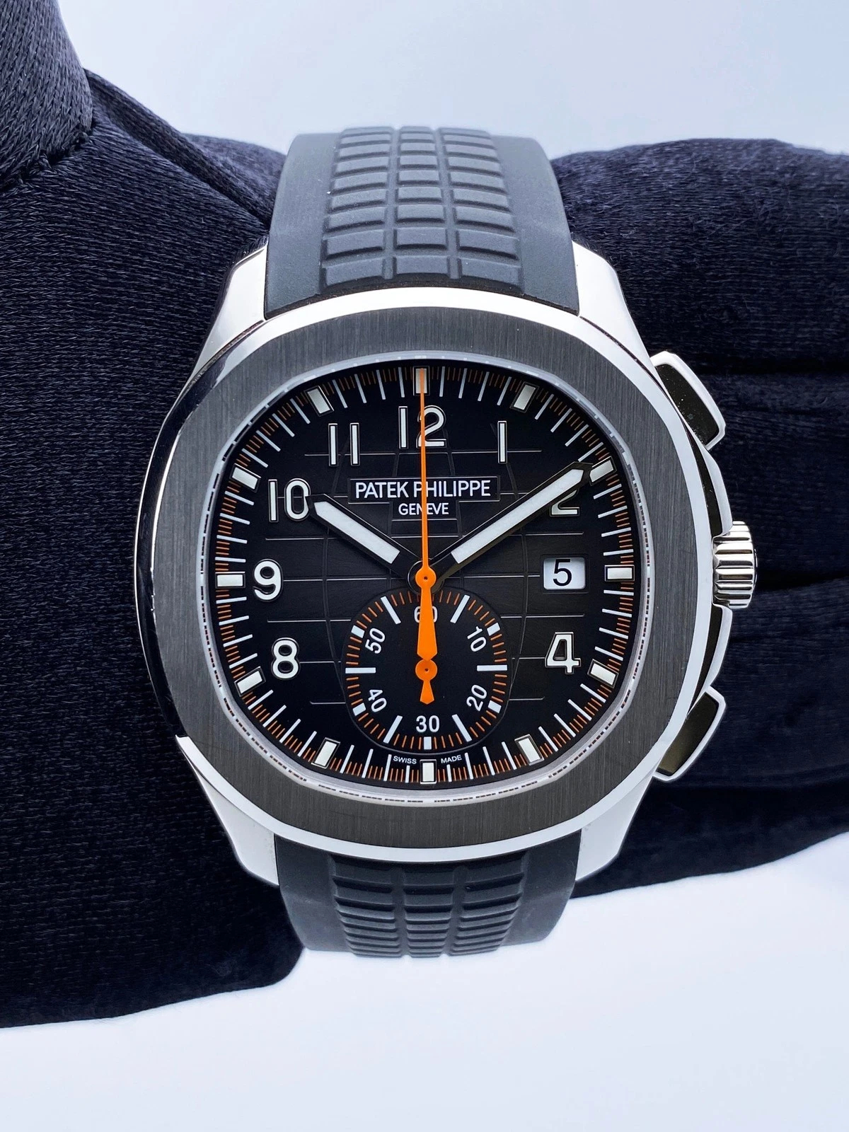 Patek Philippe Aquanaut Ref. 5968A-001 Super Clone Watch – Black Dial Steel Chronograph Fake Replica