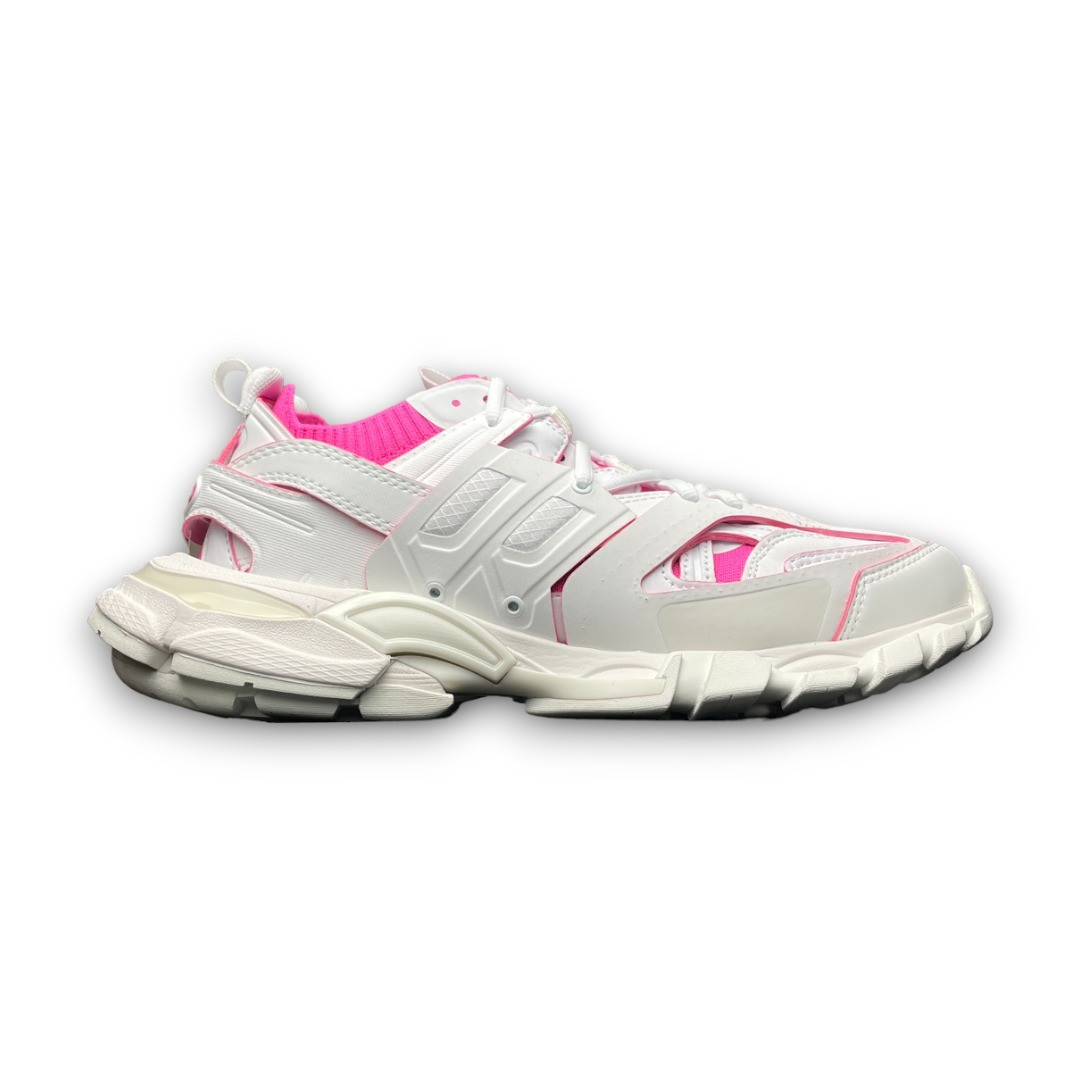 Balenciaga Track Sock Sneaker in White Neon Pink、mysite、Cacoeks