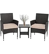 Patio Furniture Sets Outdoor Wicker Bistro Set Rattan Chair Conversation Sets Garden Furniture fo...