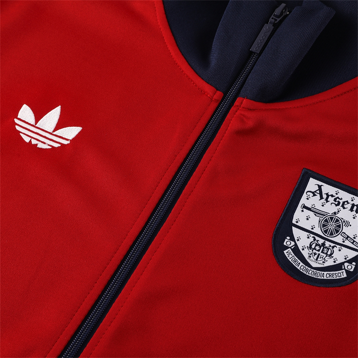 UltraTrikot-Arsenal 24-25 Throwback Jacket Training Tracksuit - Red Jackets & Blue Pants