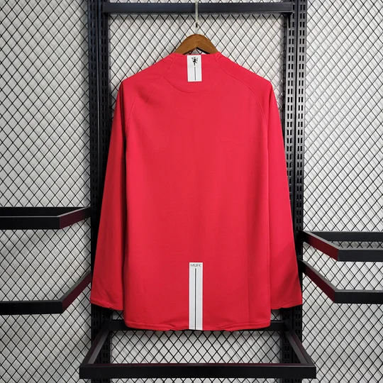 2007-2008 Retro Long Sleeve Manchester United Home Football Shirt 1:1 Thai Quality:football jersey mysite: unitedjerseyfootball 邓江浪:football