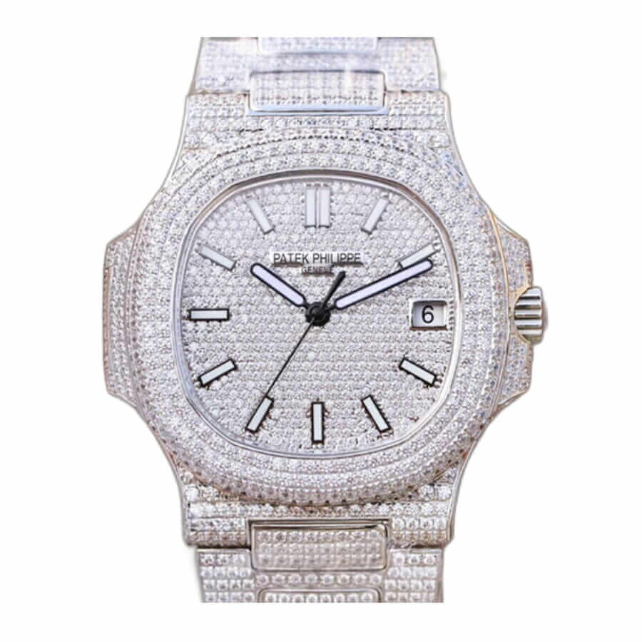 Patek Iced Out 5719/10G-010 Replica-fasswatch