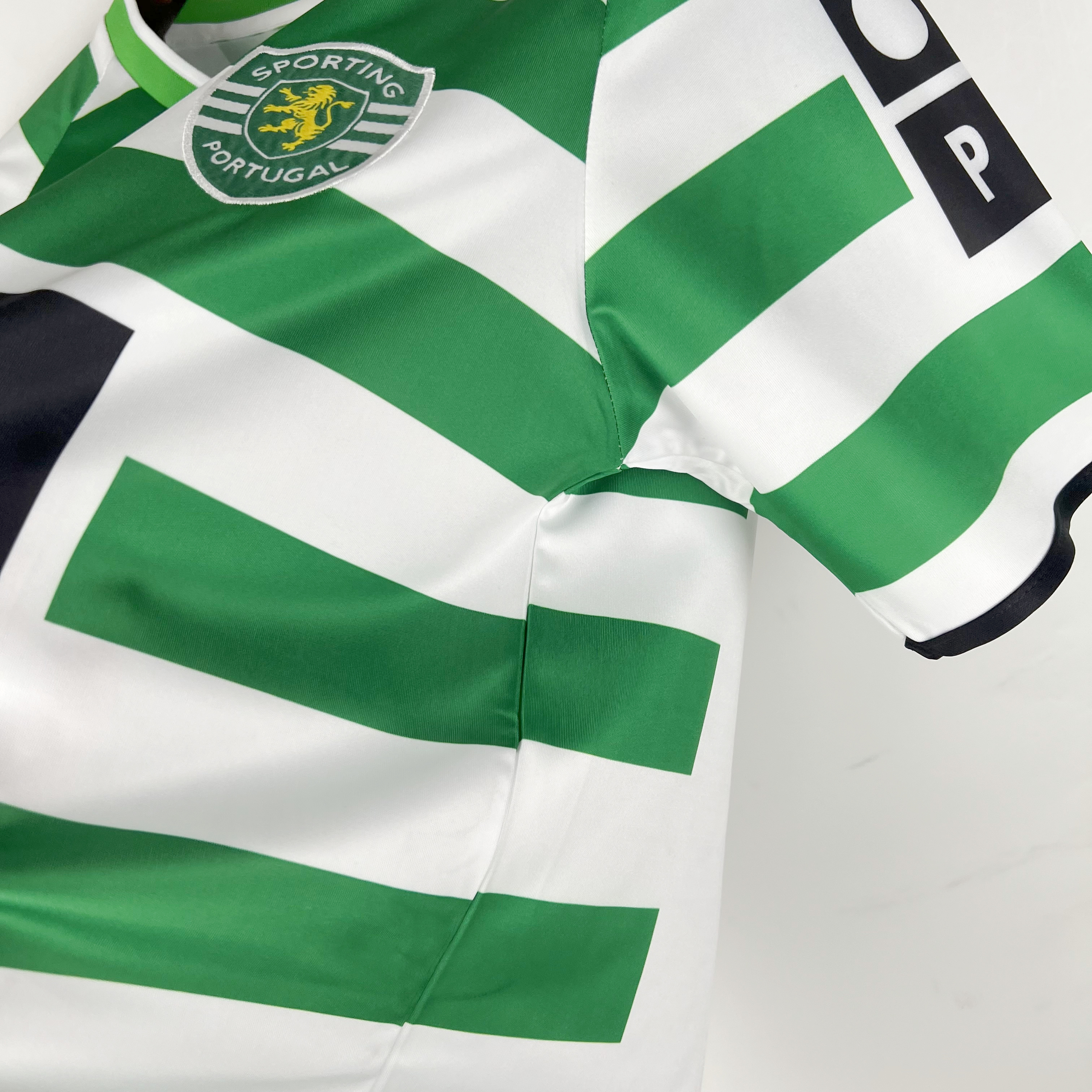 Higojerseys-Retro Sporting CP 03-04 Home Stadium Jersey