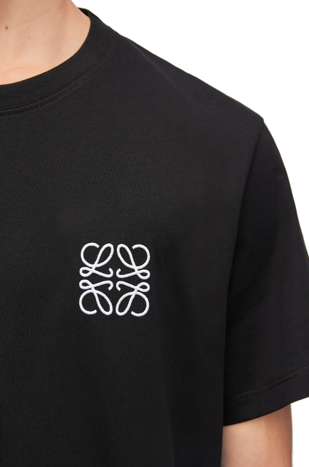 Loewe Logo Embroidered T-Shirt Black、mysite、Cacoeks
