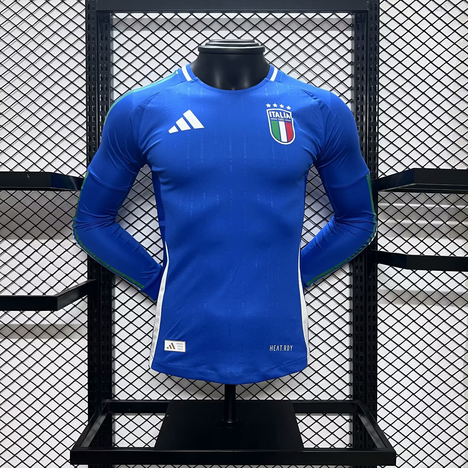 Higojerseys-Italy 2024 Home Stadium Long Sleeve Jersey - Player Version