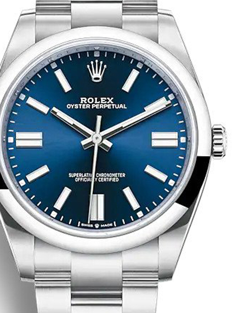 Replica Rolex Oyster Perpetual Lady 41mm Blue Dial 124300-fasswatch