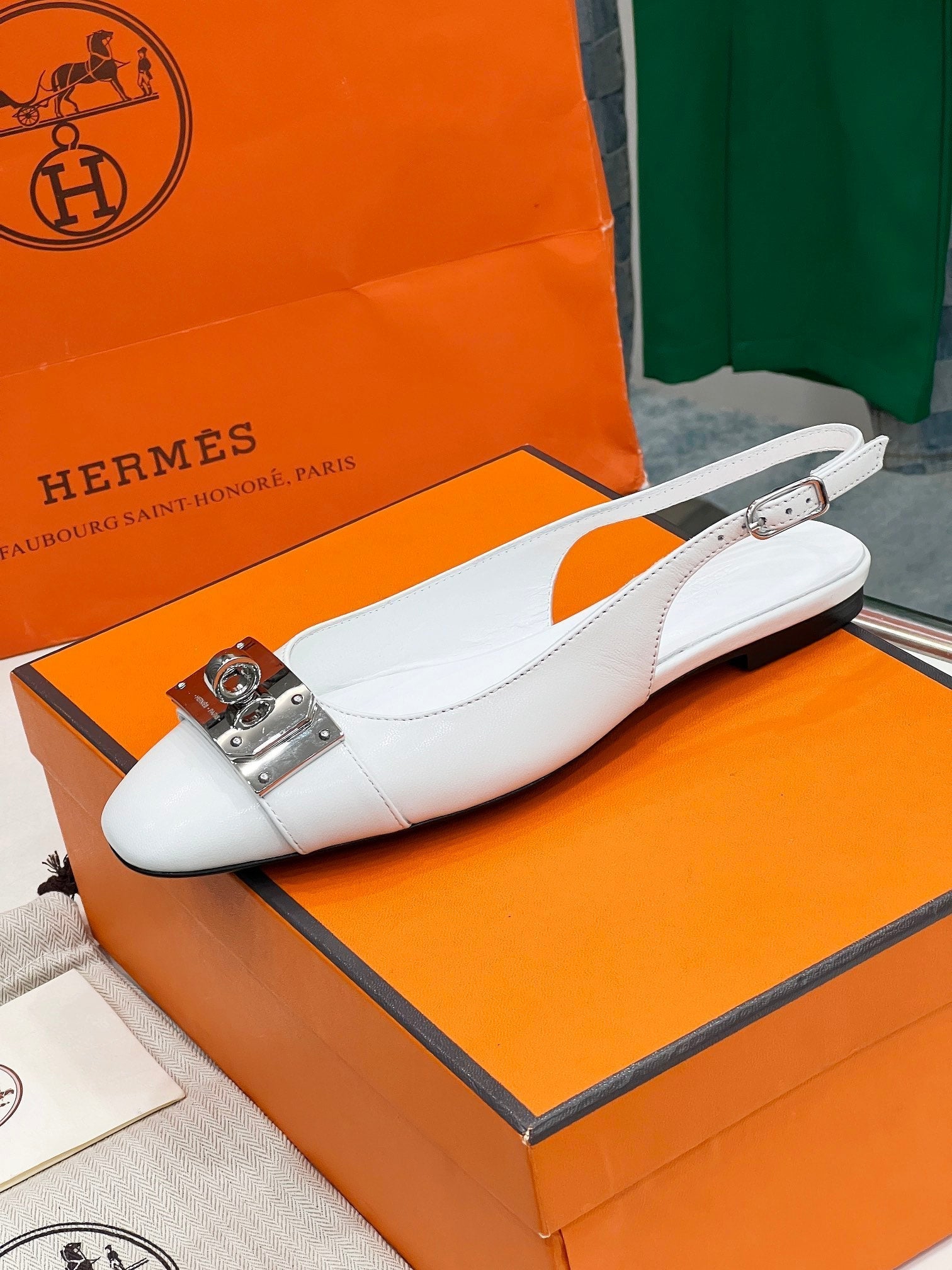 INNOCENTE SLINGBACK WHITE CALFSKIN、mysite、Cacoeks