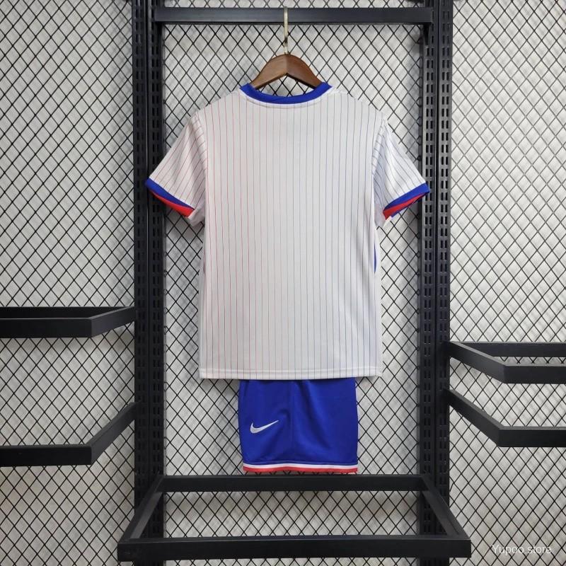 Higojerseys-France 2024 Away Stadium Kids Kit