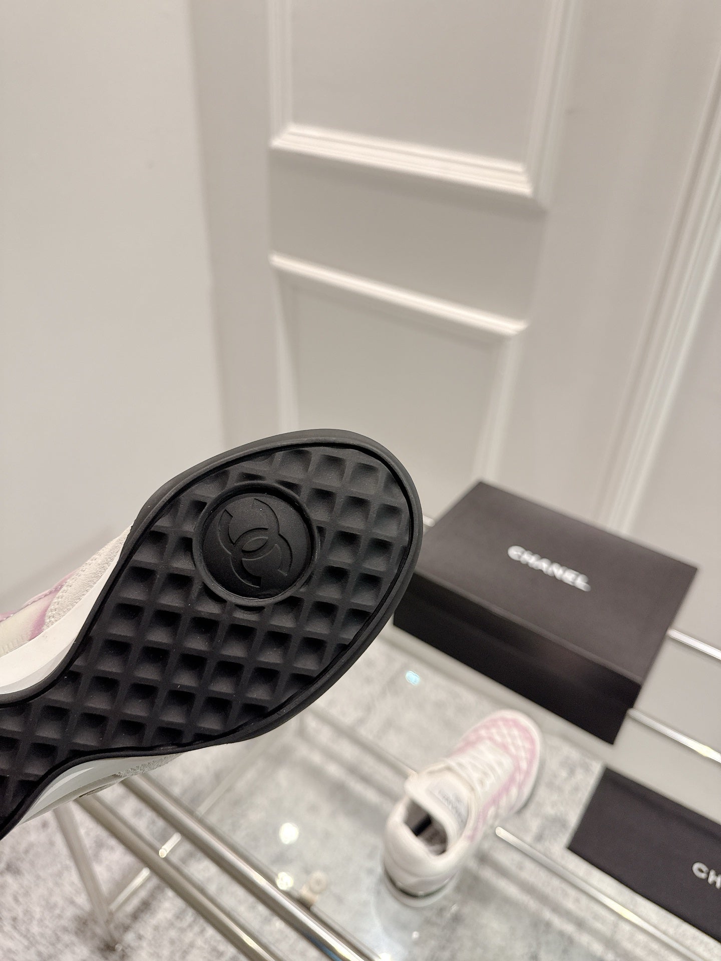 CASUAL SNEAKER IN WHITE AND PURPLE CALFSKIN、mysite、Cacoeks