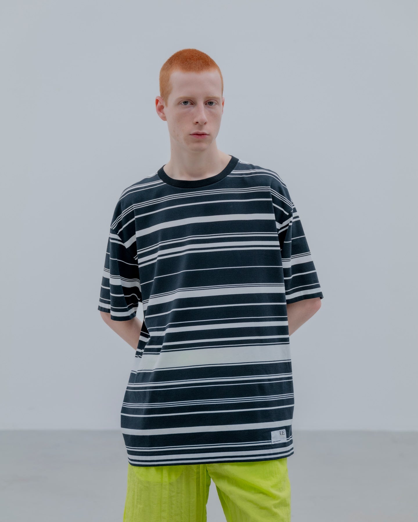 uniform experiment 25S/S BORDER LOOSE S/S TEE  UE-250034 