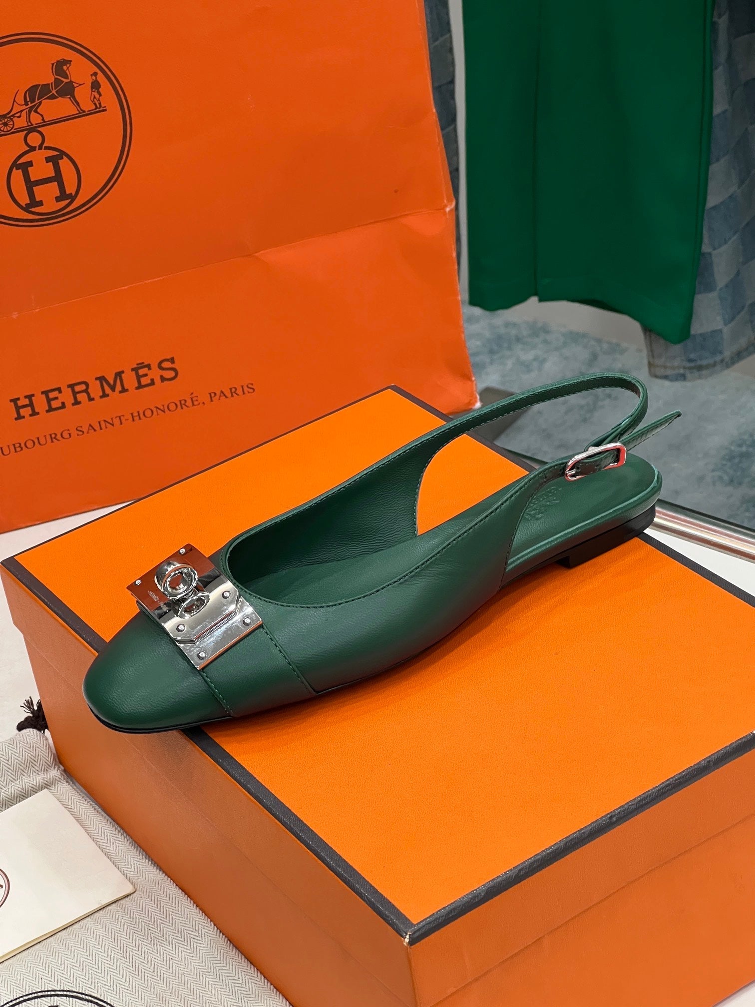 INNOCENTE SLINGBACK CASTLETON GREEN CALKSIN、mysite、Cacoeks