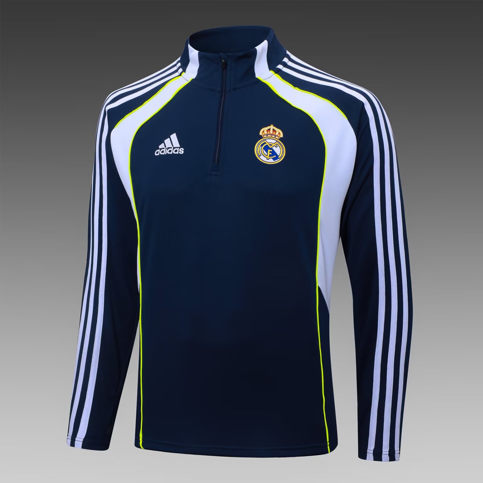 2025/2026 Real Madrid Half-Pull Training Suit Royal Blue Football Shirt 1:1 Thai Quality Set:football jersey mysite: unitedjerseyfootball 邓江浪:football
