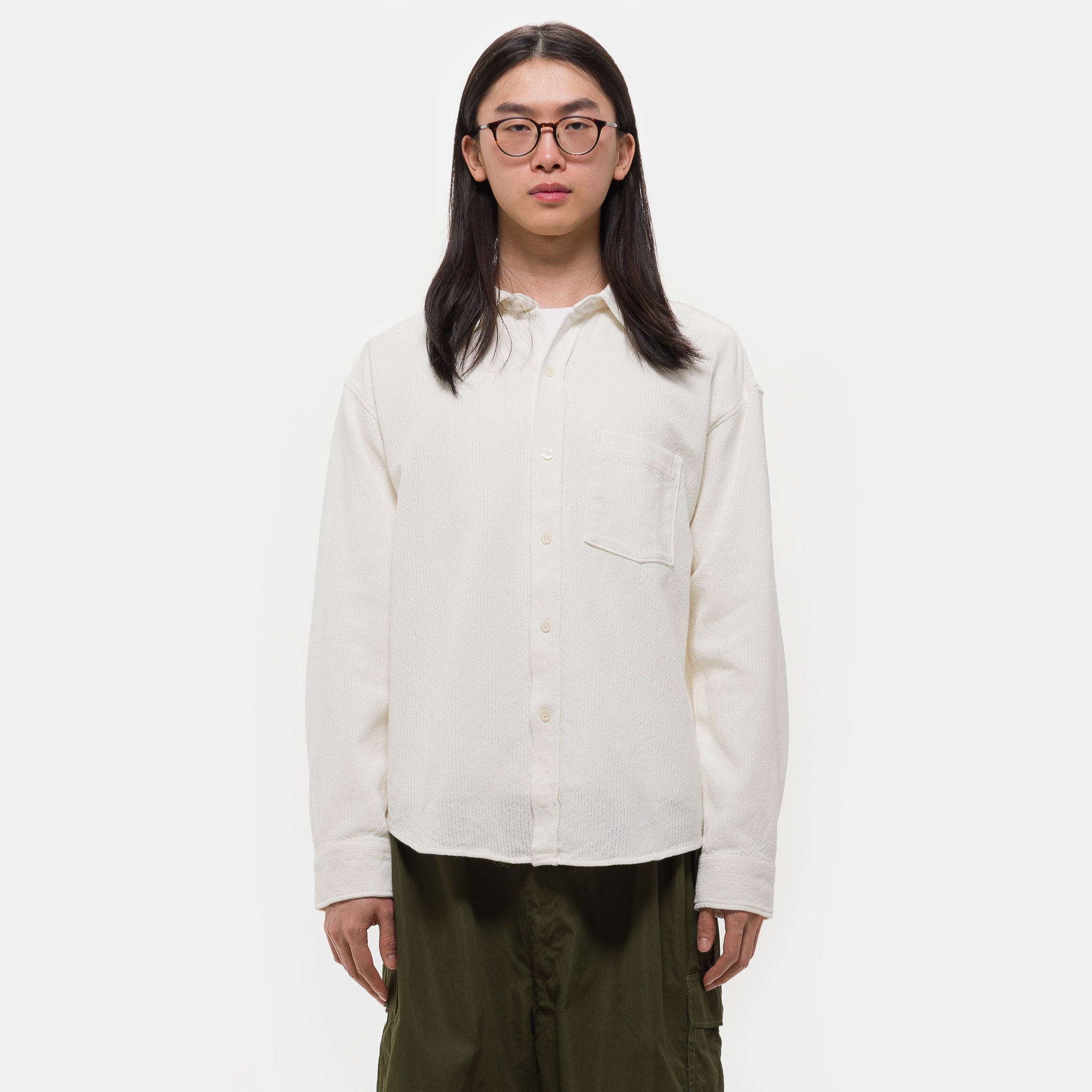 Island Shirt in White Net