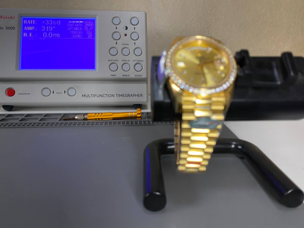 Super Clone 1:1 Rolex Day-Date 228348RBR KW Yellow Gold & Diamonds Champagne Dial-fasswatch