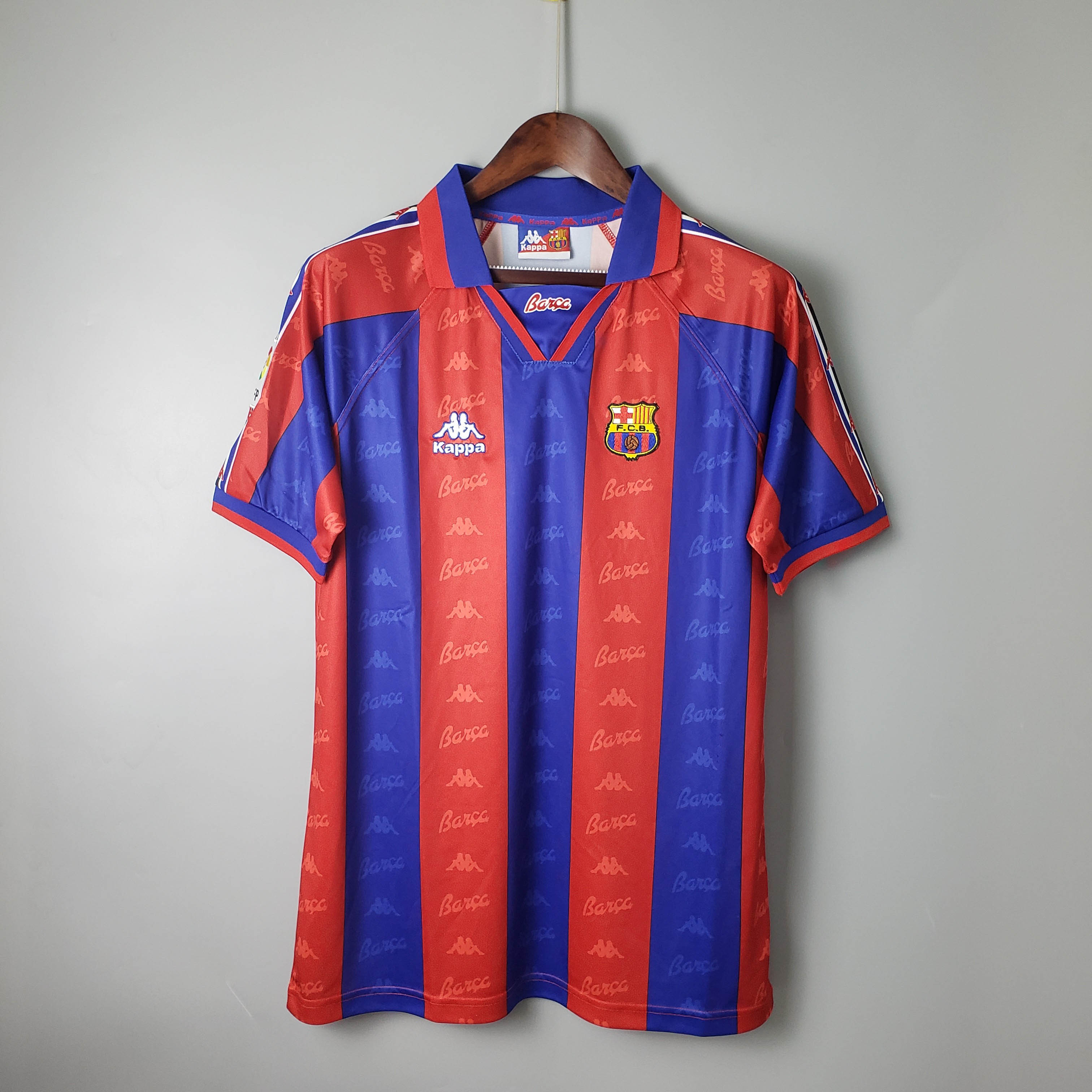 Retro Barcelona Football Shirt Home 1996/1997 1:1 Thai Quality:football jersey mysite: unitedjerseyfootball 邓江浪:football