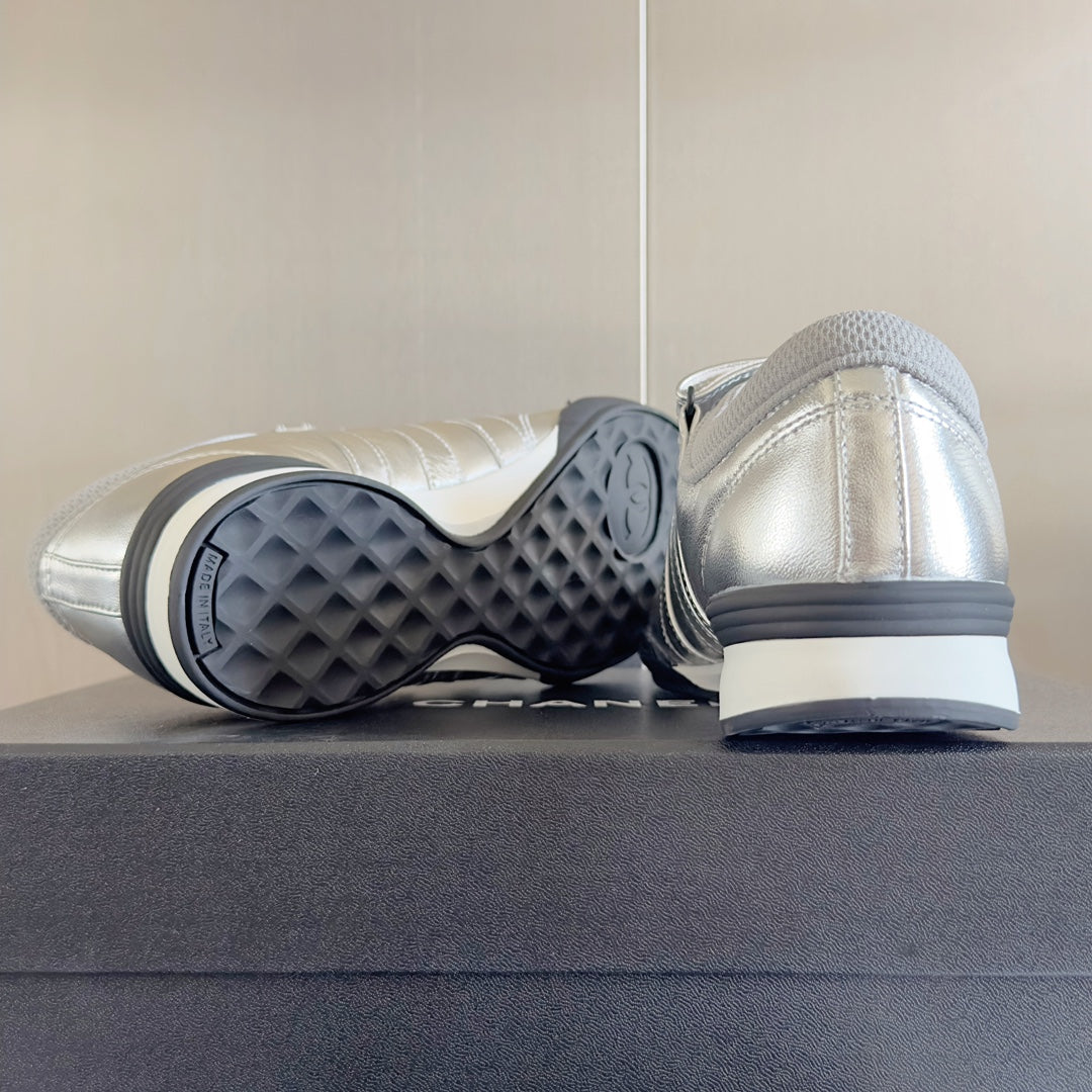 CC MARY JANE SNEAKER IN SILVER LAMBSKIN、mysite、Cacoeks