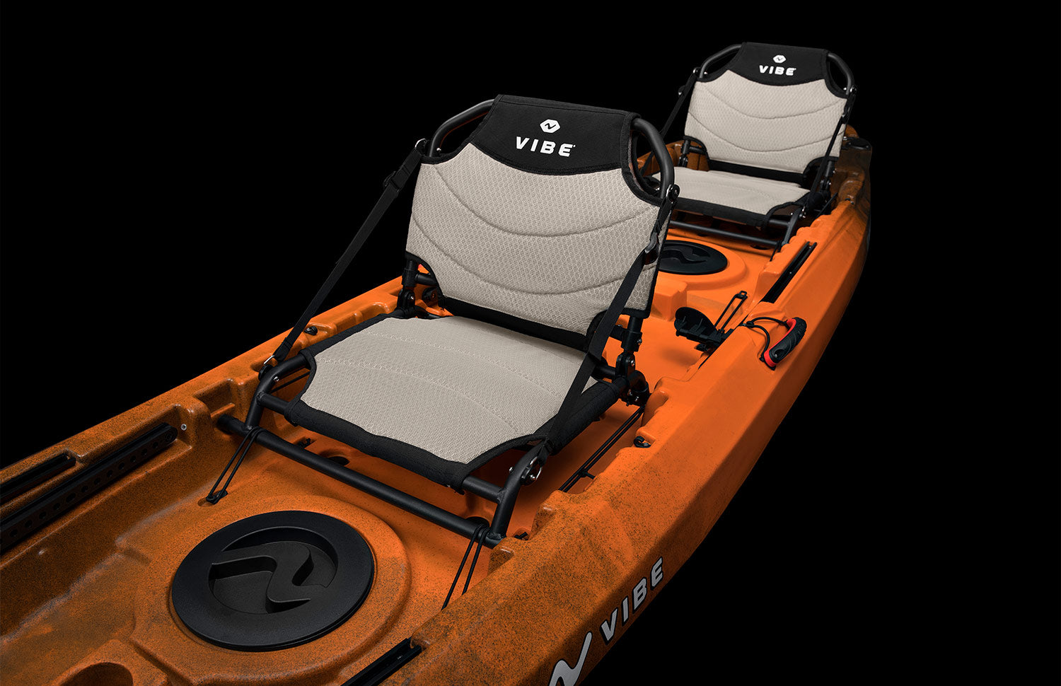Yellowfin 130 Tandem Kayak with 2 Framed seats Vibe Yellowfin 130T kayak has 2 framed seats