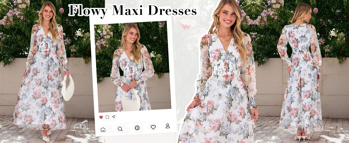long sleeve maxi spring dress