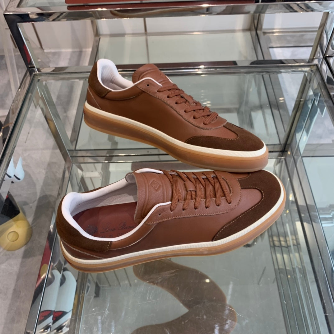 LP TENNIS WALK SNEAKERS BROWN AND CHOCOLATE CALFSKIN、mysite、Cacoeks