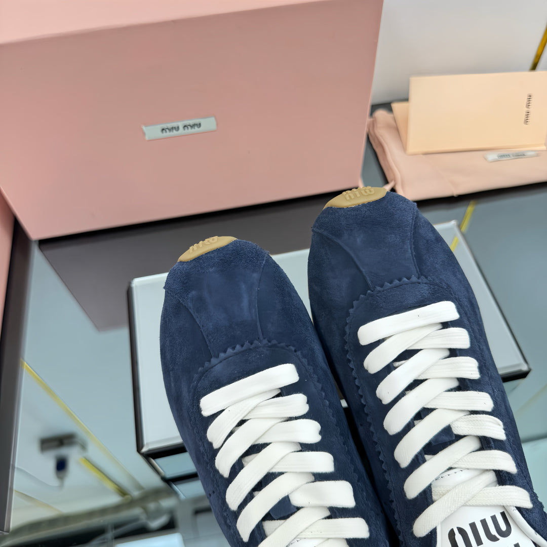 PLUME NAPPA SNEAKERS IN NAVY BLUE SUEDE、mysite、Cacoeks