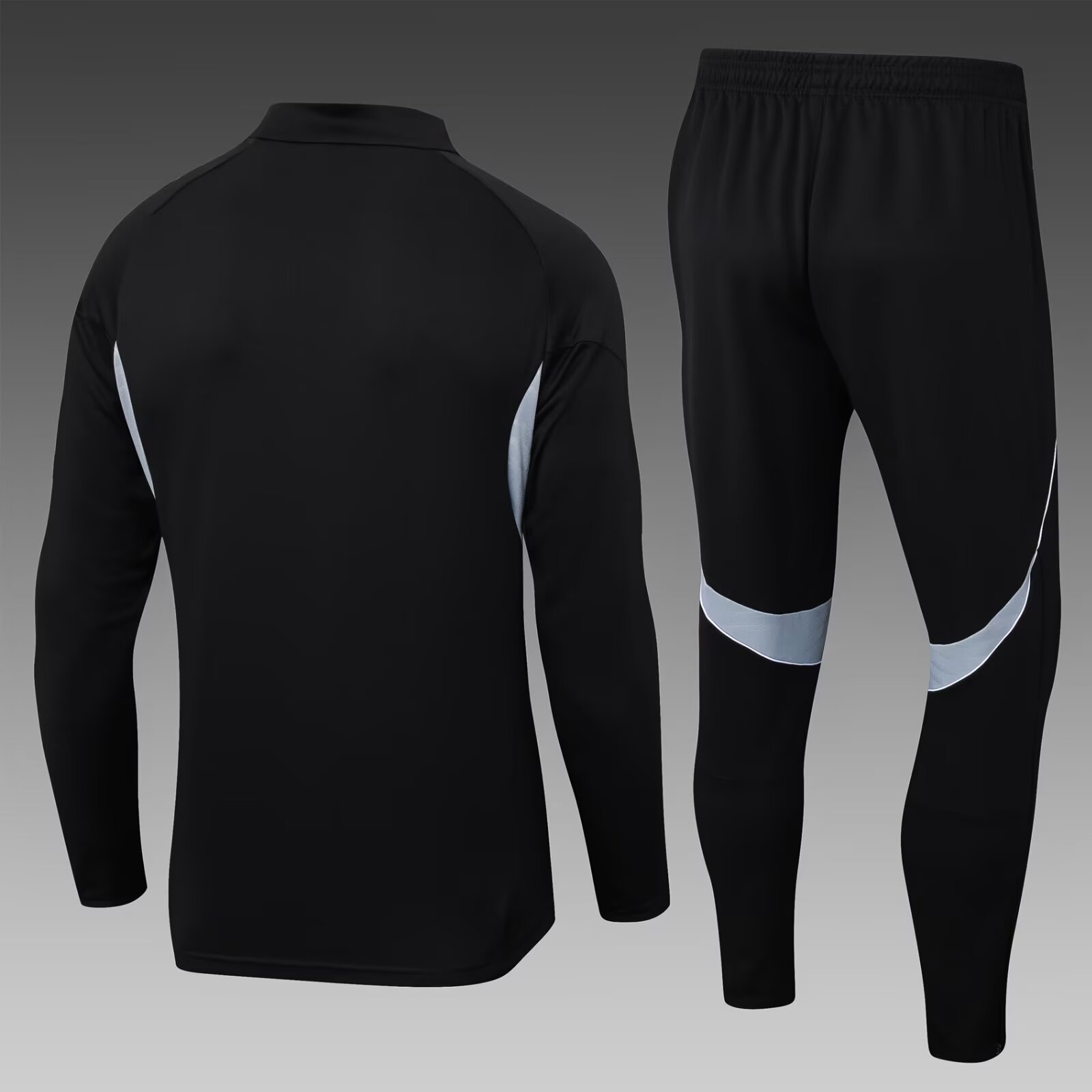 2025/2026 Real Madrid Half-Pull Training Suit Black Football Shirt 1:1 Thai Quality Set:football jersey mysite: unitedjerseyfootball 邓江浪:football