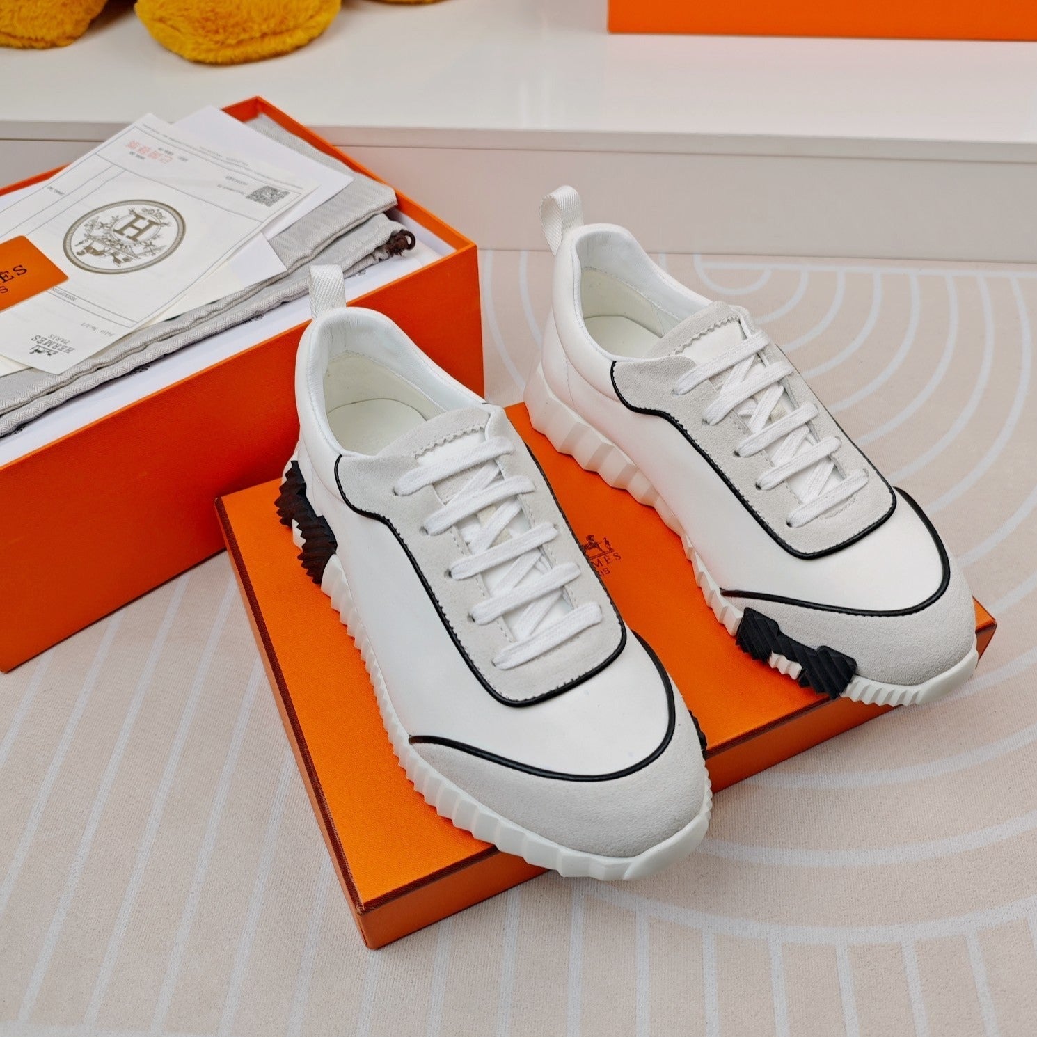 BOUNCING SNEAKERS WHITE CALFSKIN STYLIZED、mysite、Cacoeks