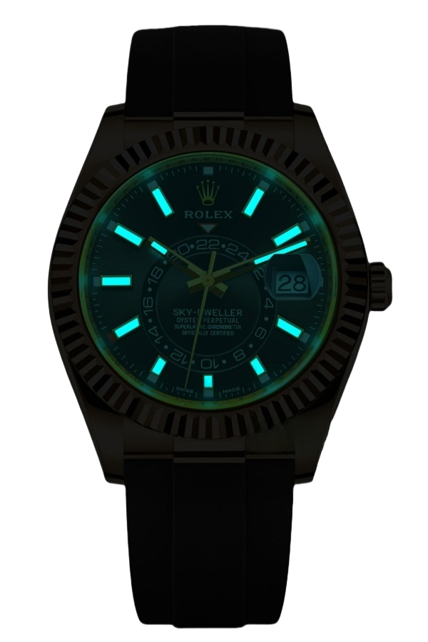 Rolex Sky-Dweller Champagne Dial Super Clone Swiss Replica Watch Oyster Bracelet Ref M326238-0009 Swiss 9001 Movement