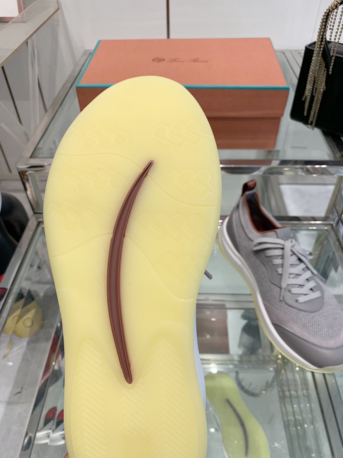 SNEAKER IN GRAY CANVAS MIX SUEDE WITH LAMBSKIN、mysite、Cacoeks