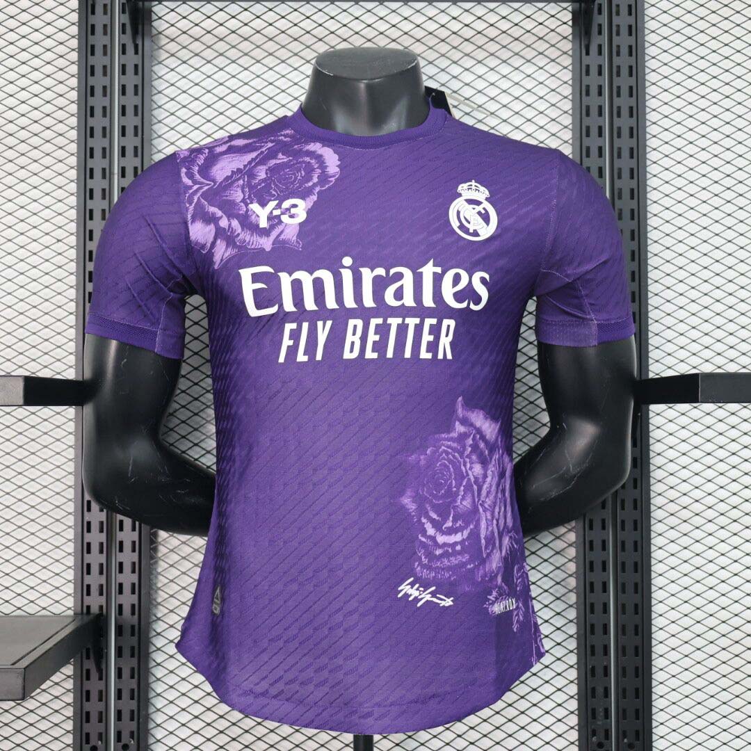 2024/2025 Player Version Real Madrid Y-3 Special Edition Purple Football Shirt 1:1 Thai Quality:football jersey mysite: unitedjerseyfootball 邓江浪:football