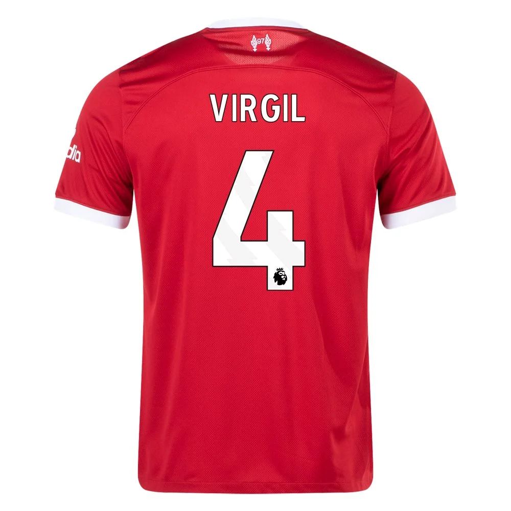 23/24 Liverpool #4 Virgil van Dijk Home Jersey-mysite Custom Football Kit- Nextkits