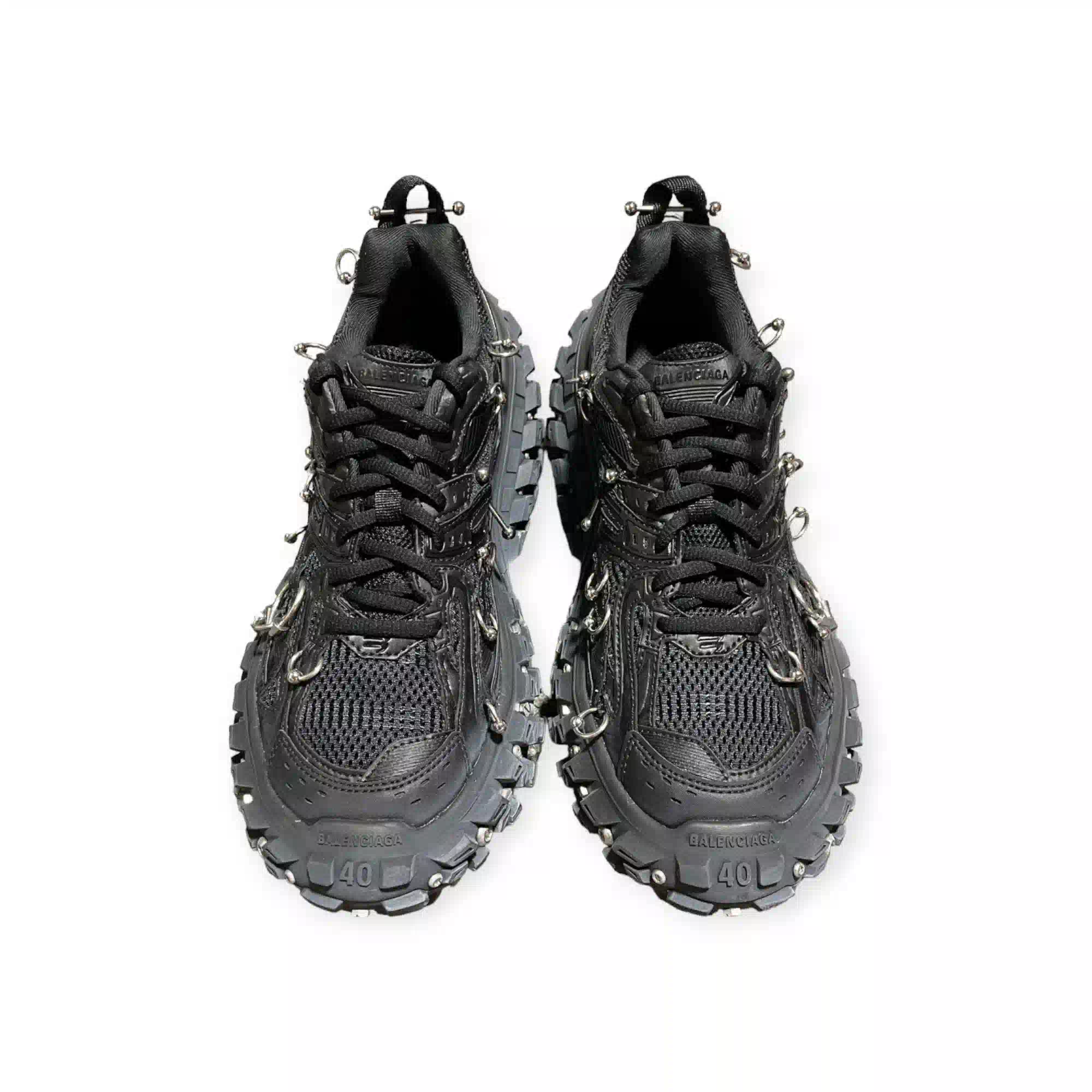 Balenciaga Bouncer Screw Sneaker With Piercings In Black、mysite、Cacoeks