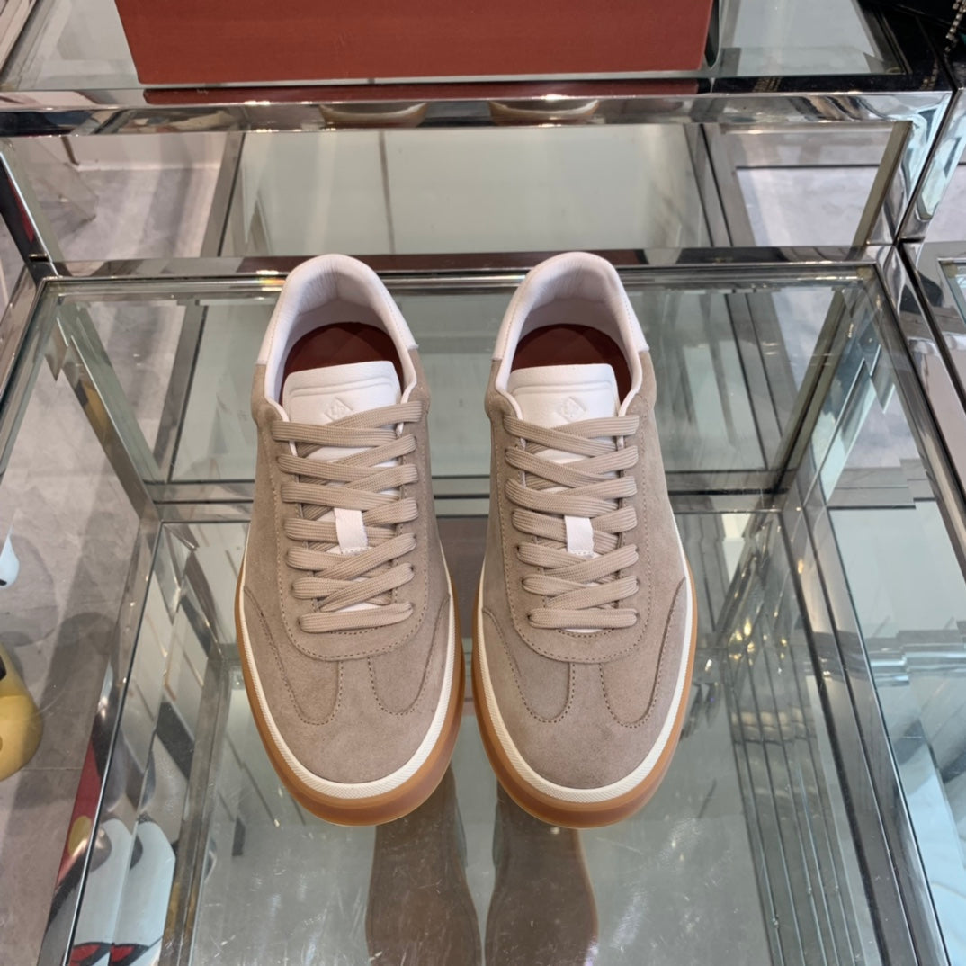 LP TENNIS WALK SNEAKERS LIGHT BROWN SUEDE、mysite、Cacoeks