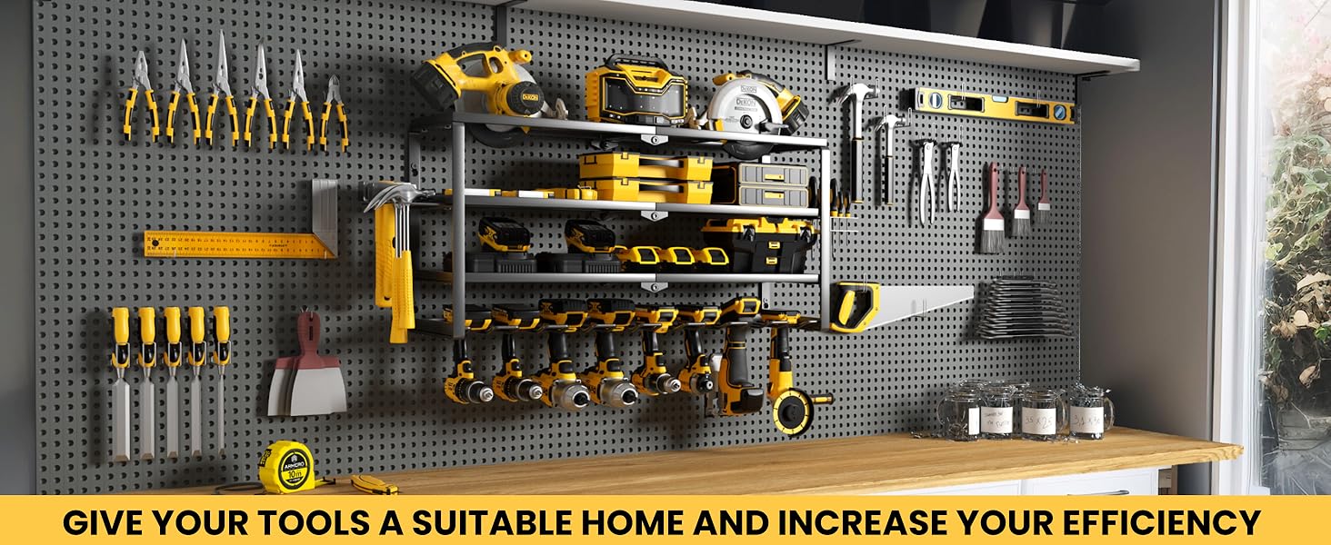 drill and battery holder wall mount enclosed wall organizer for battery chargers for drills