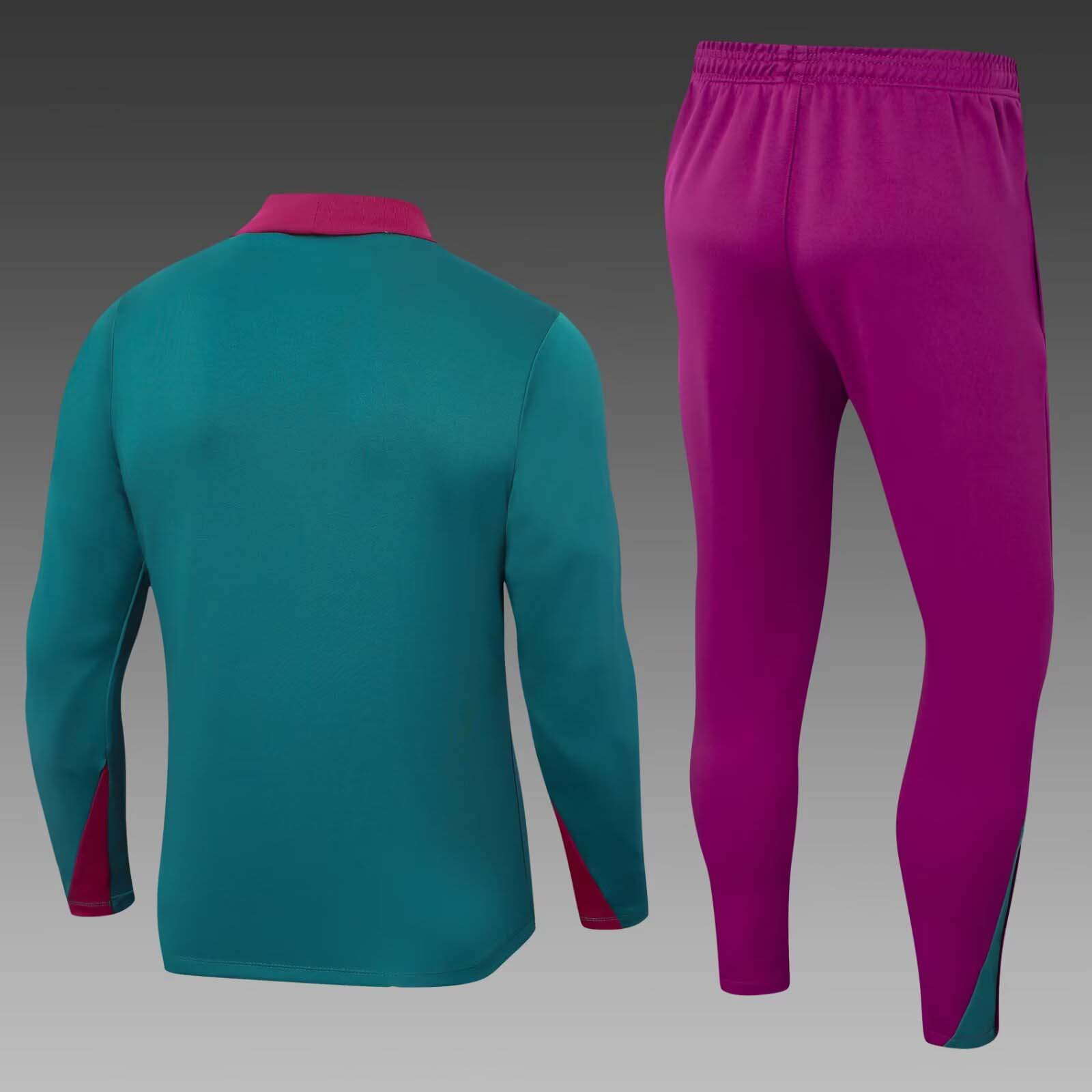 2024/2025 Psg Paris Saint-Germain Half-Pull Training Suit Blackish green Set:football jersey mysite: unitedjerseyfootball 邓江浪:football