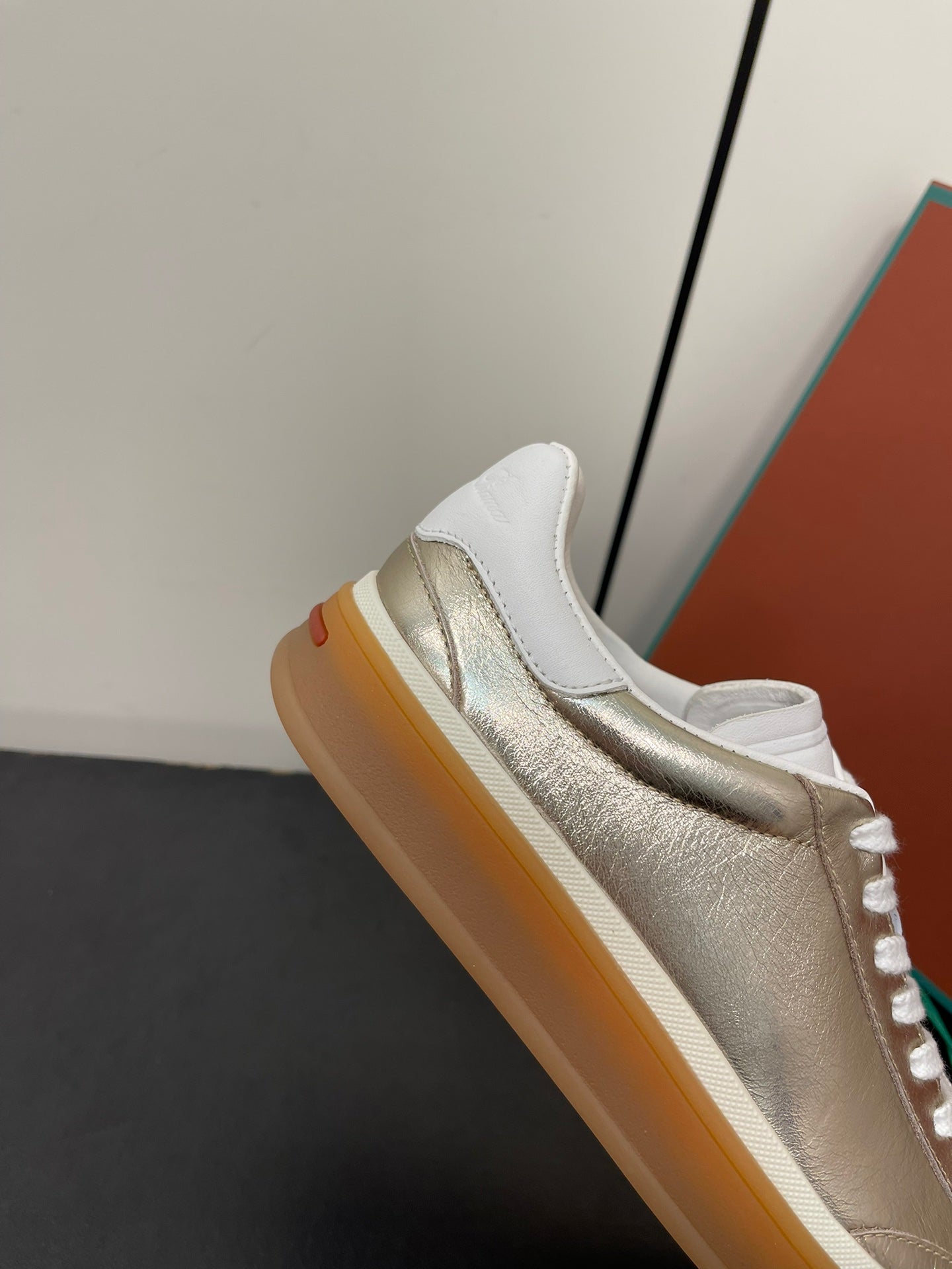 LP TENNIS WALK SNEAKERS LIGHT GOLD CALFSKIN、mysite、Cacoeks