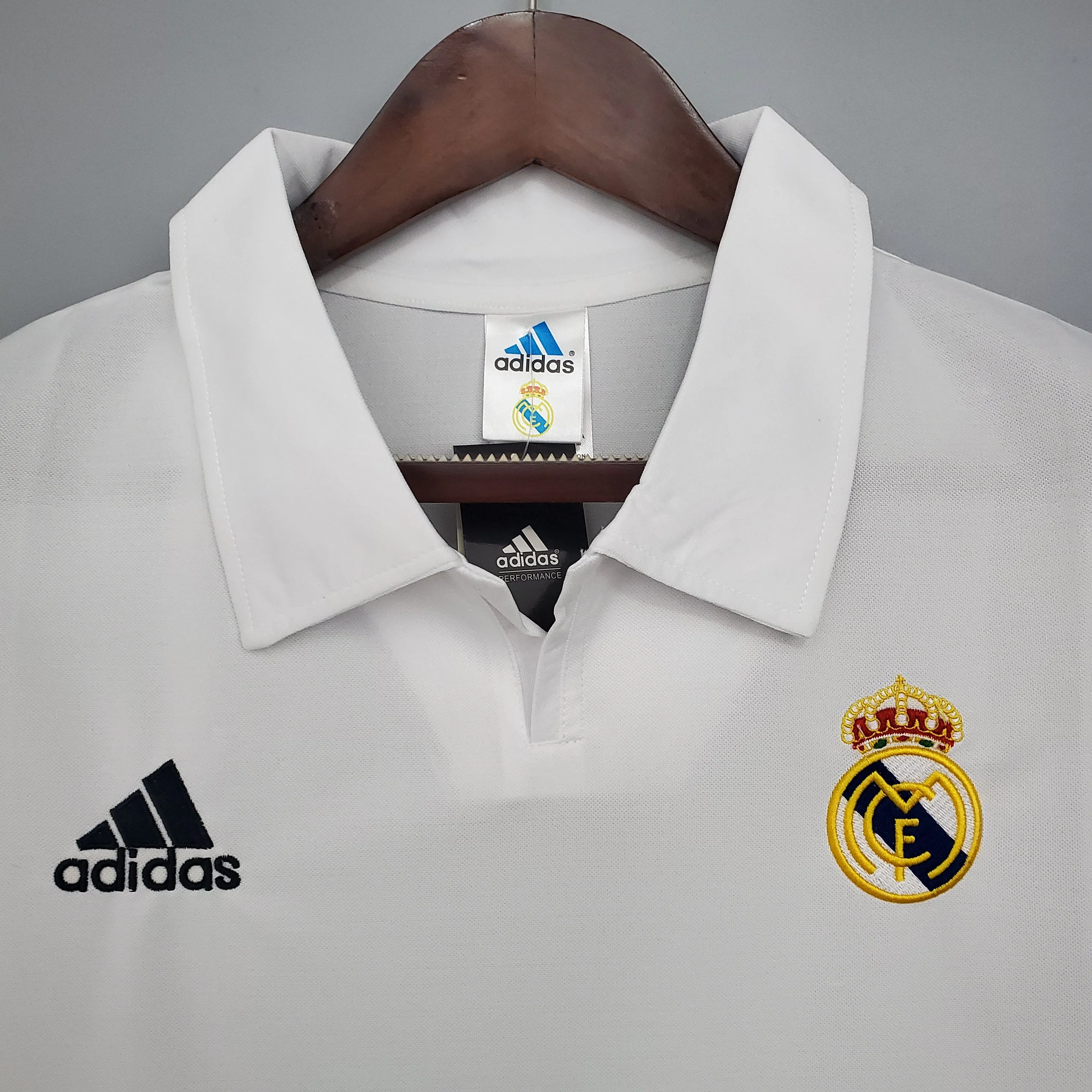 02-03 Real Madrid home soccer jersey-Retro version: Ajax 24-25 Home Stadium Jersey - Fans Version mysite: Adidas luxuryfootballshirts.com: https://www.luxuryfootballshirts.com/