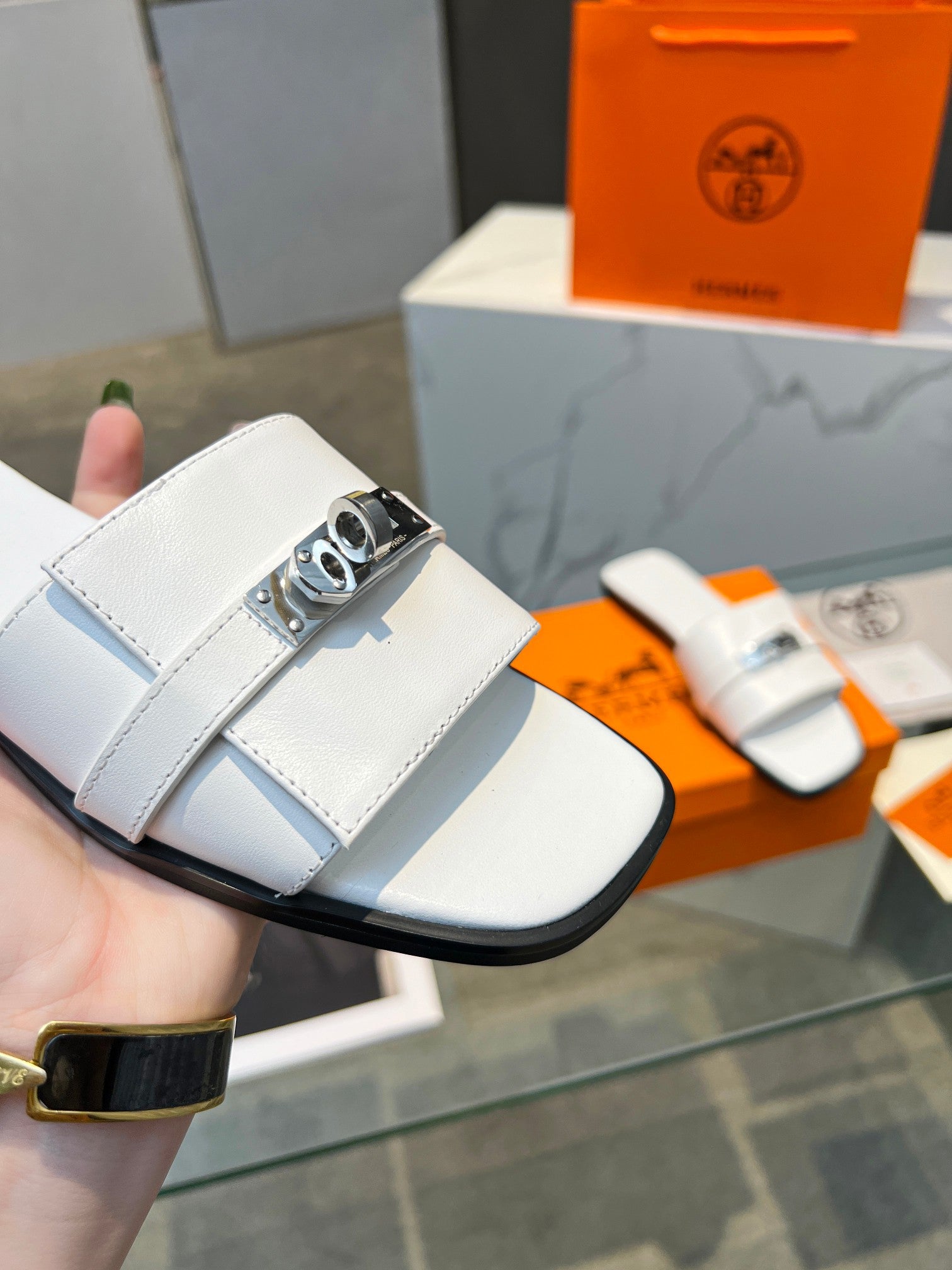 Giulia Sandal White Calfskin、mysite、Cacoeks