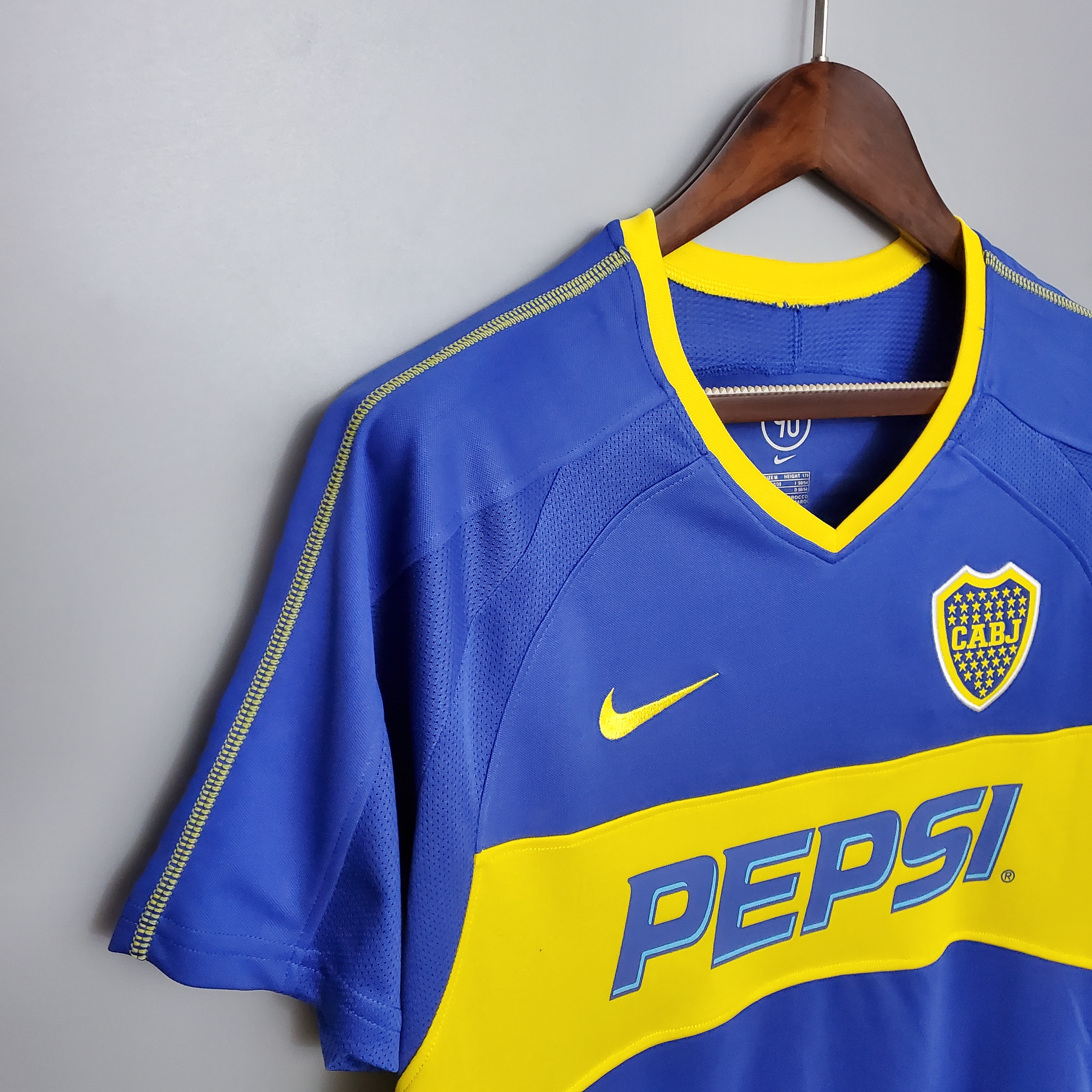 ManixJersey.com | Retro Boca Juniors 2003-04 Home Stadium Jersey -Customize Name, Number and Patch | Worldwide Shipping