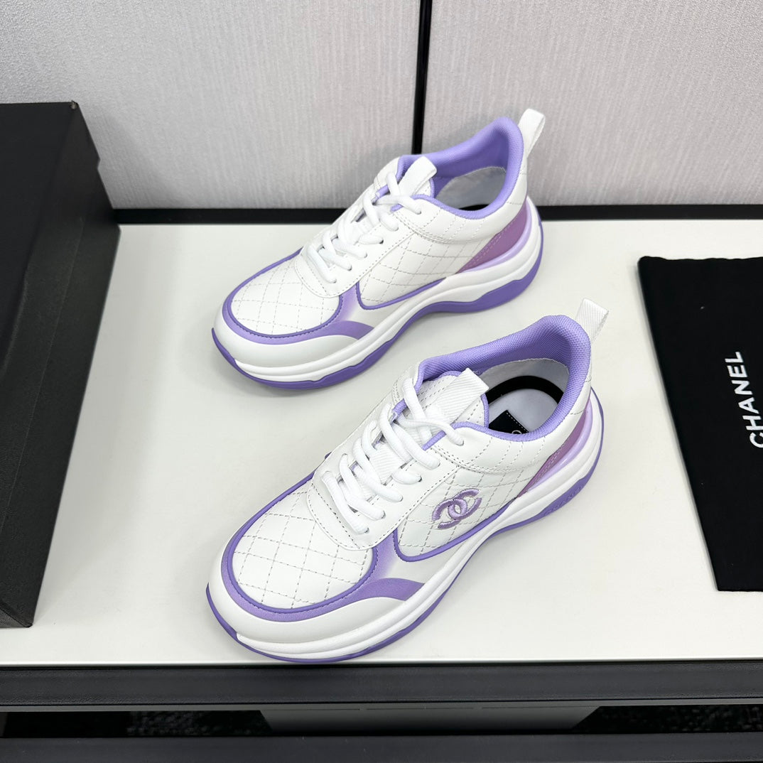 CC SNEAKER IN WHITE MIX IRIS PURPLE EMBROIDERED LAMBSKIN、mysite、Cacoeks