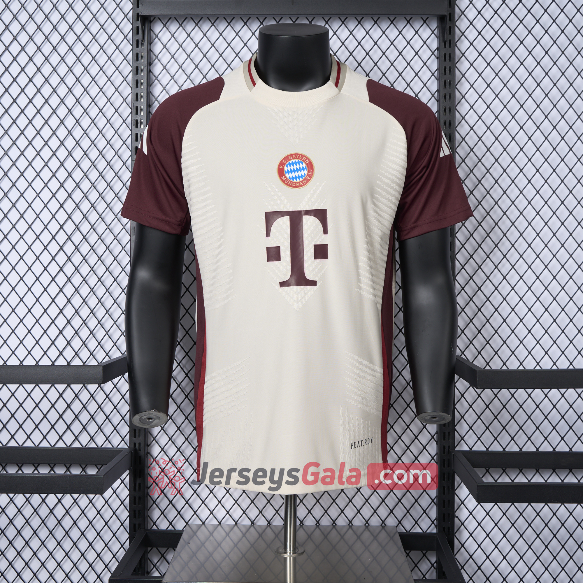JerseysGala.com | Bayern Munich 24-25 Apricot & Red Training Jersey - Player Version -Customize Name, Number and Patch | Worldwide Shipping