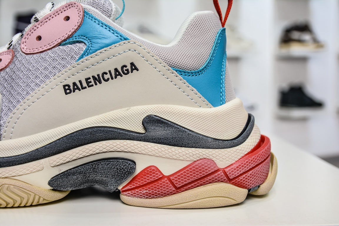 Balenciaga Triple S Sneaker White Blue Pink、mysite、Cacoeks